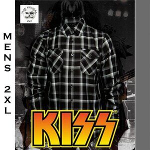 DIXXON FLANNEL x KISS DRESSED TO KILL Flannel Shirt Collab - Men's 2XL